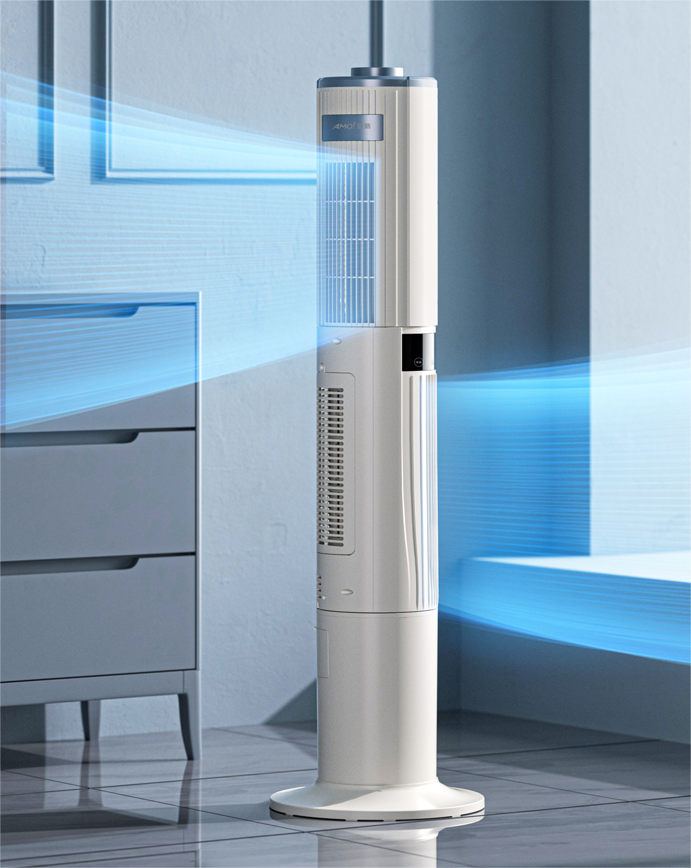 Adjustable Height Tower Installation 3 in 1 Portable Household Cooling Fan Tower