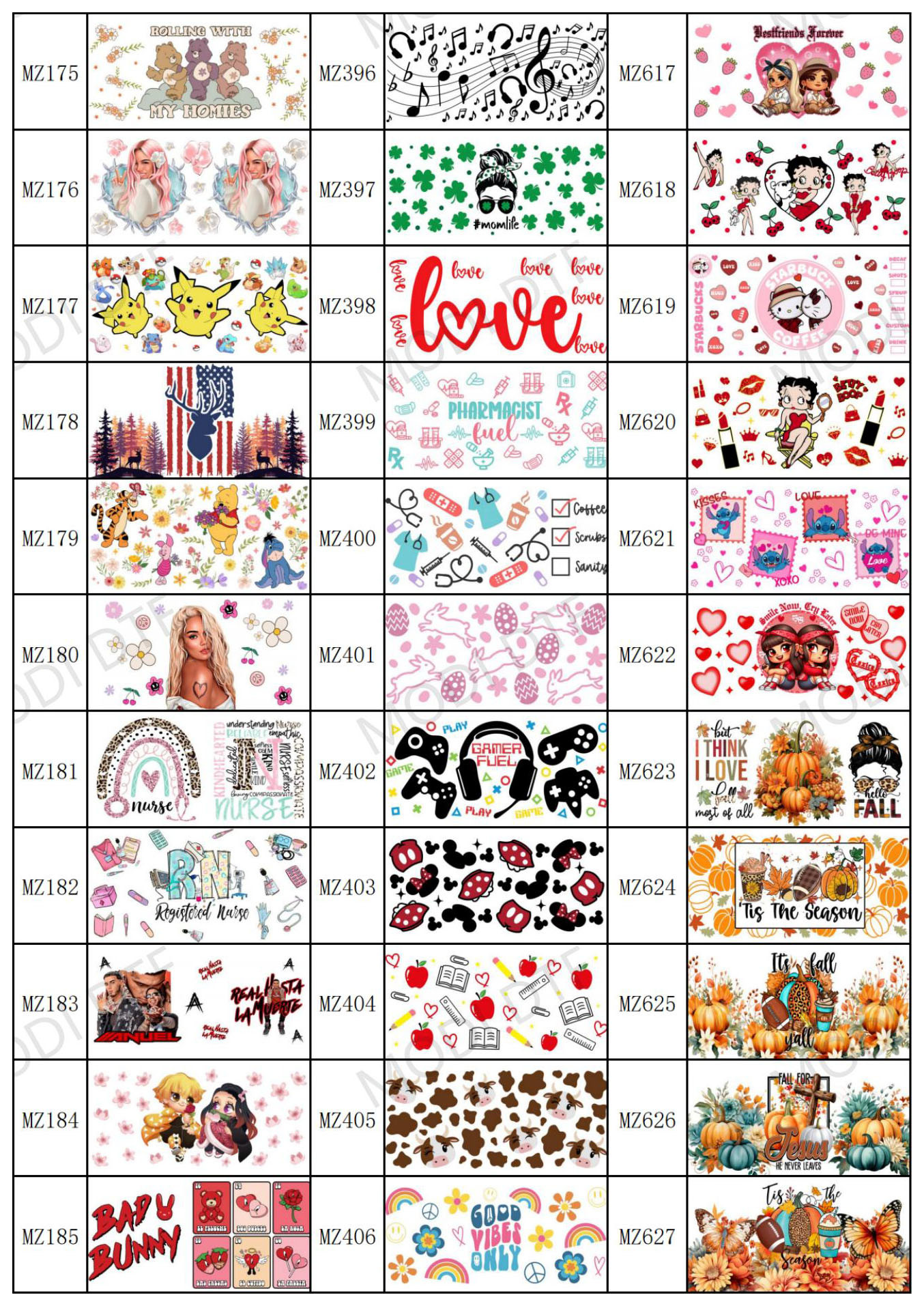 Custom Logo UV DTF Cup Wrap Transfers For Libbey Glass Tumbler Valentine'S Day Cups Wraps