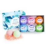 OEM Colorful Natural Sea Salt Bath Bombs Gift Box For SPA Stress Relief