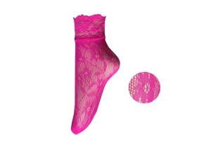 China Professional Red Lace Ankle Socks Front Geometric Jacquard Anklets wholesale