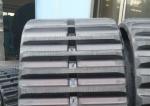 Black Width 700mm Dumper Rubber Track 125mm Pitch 78 Link