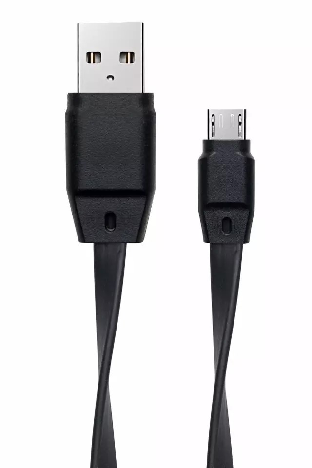 Black Straight USB Cable USB 2.0 A Male To Micro B 1m 2m 3m Length