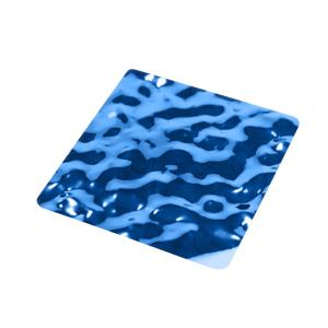 China PVD Blue Water Wave Stainless Steel Panel Stamped Water Ripple Sheet For Wall wholesale
