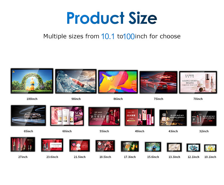 Touch Screen Interactive Digital Kiosk 21.5 32 43 55 65 75 Inch Wall Hanging