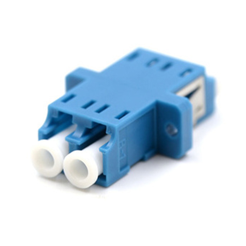 Wholesale LC Upc to LC Upc Duplex Single Mode Fiber Optic Adapter with Flange for FTTH Communication