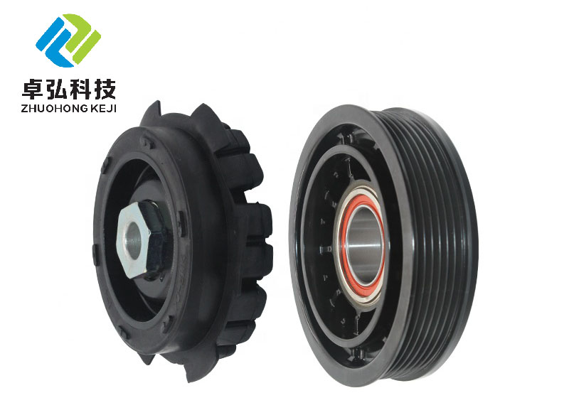 A5 Car Fitment Audi 7E0820803D 7E0820803F AC Compressor Pulley Clutch Kit 6PK 130MM 12V