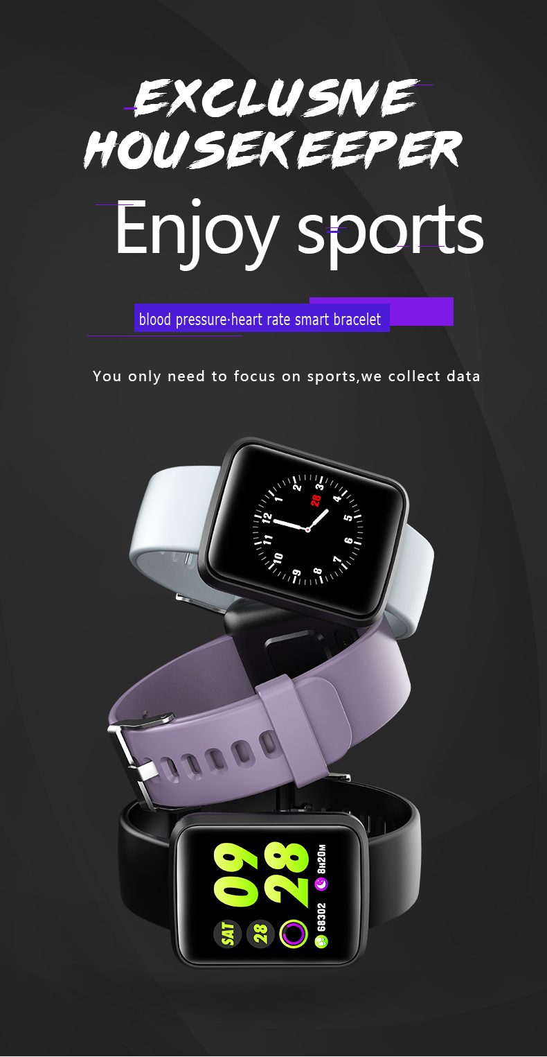 10BAR 1.3inch Heart Rate Bracelet Custom TFT Kids Waterproof Smart Watch For Ios Android