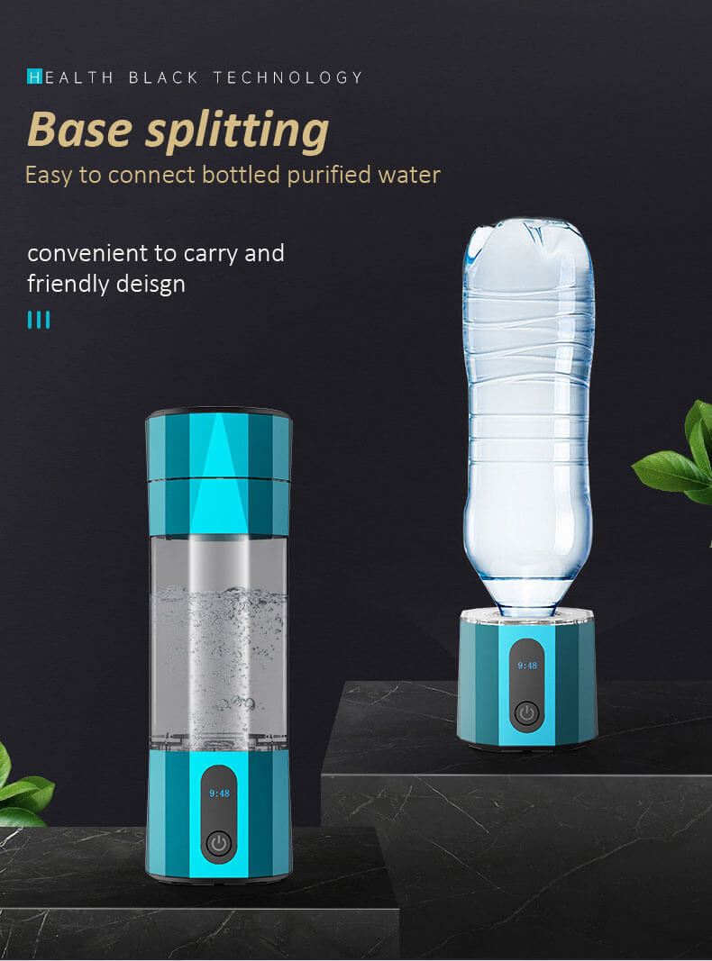Household Lightweight Hydrogen Health Bottle 9000ppb Usb Charging