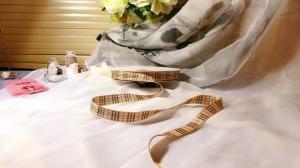 China 2.0mm Stylish Christmas Plaid Ribbon With Strong Toughness wholesale