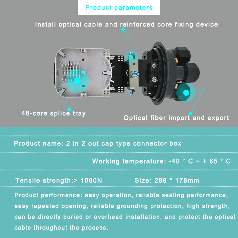 48 Cores Wall Mount Fiber Optic Joint Box Splice Closure Enclosure Outdoor FOSC MPP Mechanical