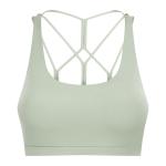 Fitness Sexy Lulu Cross Back Padded Custom Logo Workout Women's Solid Color