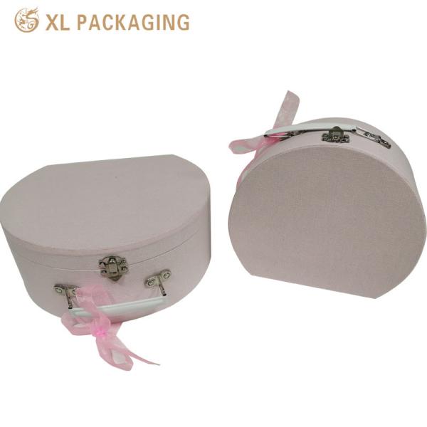 Customized Recyclable Paper Perfume Biscuit Packaging Round Paper Suitcase Box