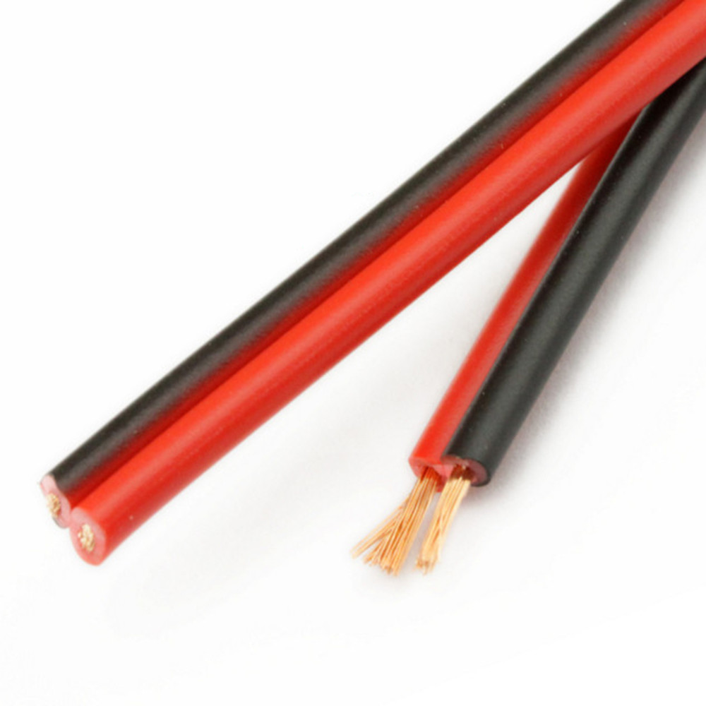 Red Black Parallel Speaker Cable For Audio Transmission Communication