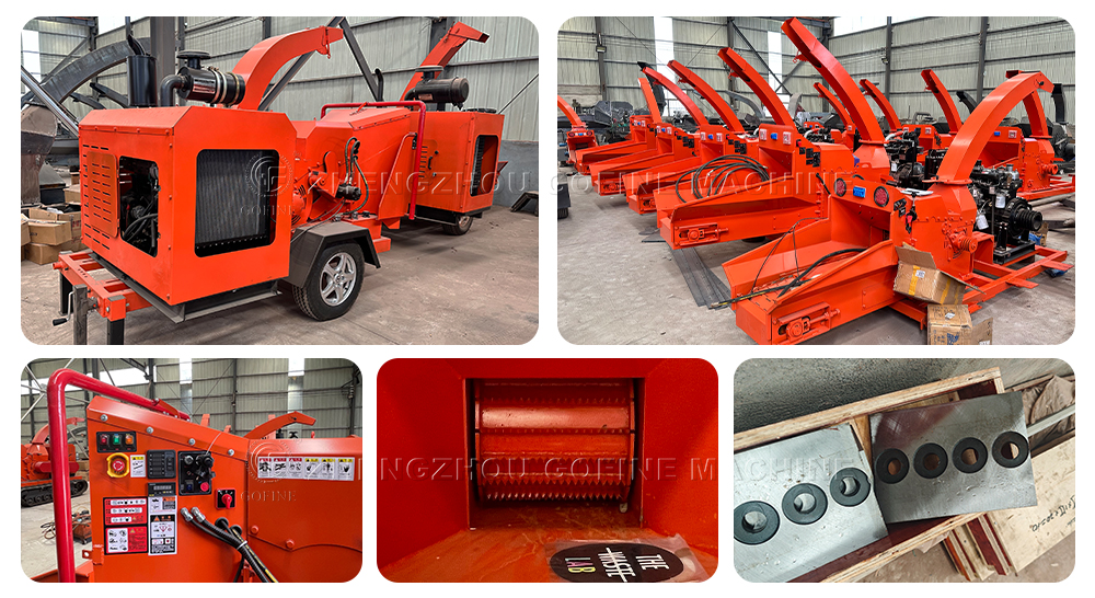 Diesel Powered Wood Chipper Branch Shredder