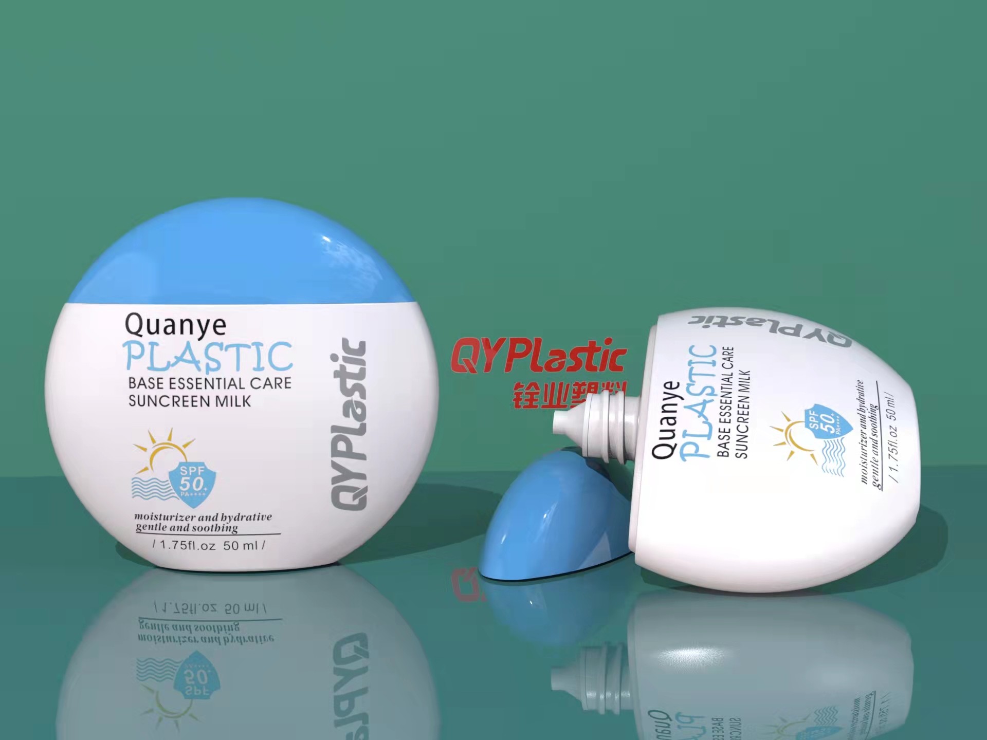 Circle Shape Sun Screen HDPE Bottle 1oz With Colorful Silk Printing