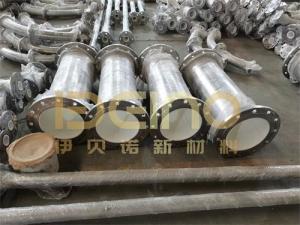 China Metal Wear Resistant Ceramic Pipe Customizable In Mining Industry wholesale