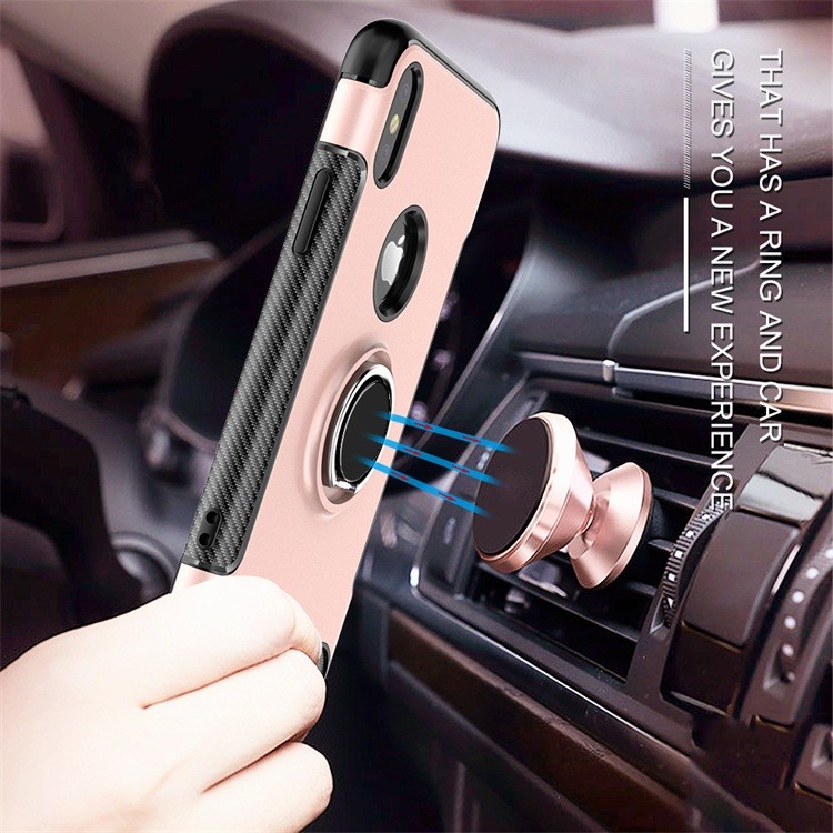 Ring Magnetic Armor bracket shatter-resistant Gold Silver Red Case For IphoneXS MAX 6.5'' Iphone8 Iphone7 Iphone6 Cover