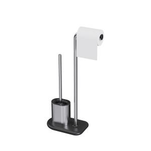 China Bathroom Paper Holder Stainless Steel Compact TPR Toilet Brush Holder SET wholesale