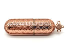 China 92*25mm Zinc Alloy Knot Metal Lipstick Tube Gold Color SGS wholesale