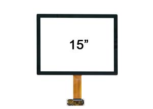 China IK08 15 Inch Thick Glass Touch Screen Projected Capacitive With 5mm Cover Glass wholesale