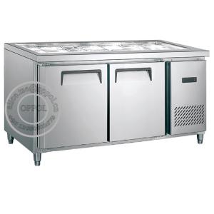 China OP-A604 CE Approved Double Doors Stainless Steel Workbench Refrigerator wholesale