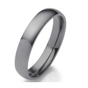 China Silver Tantalum Ring Jewelry Polished Dome Blank Wedding Ring wholesale