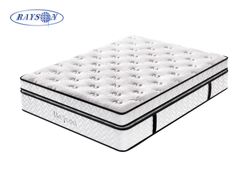 White Velvet Dual Layers Hotel Pocket Spring Mattress