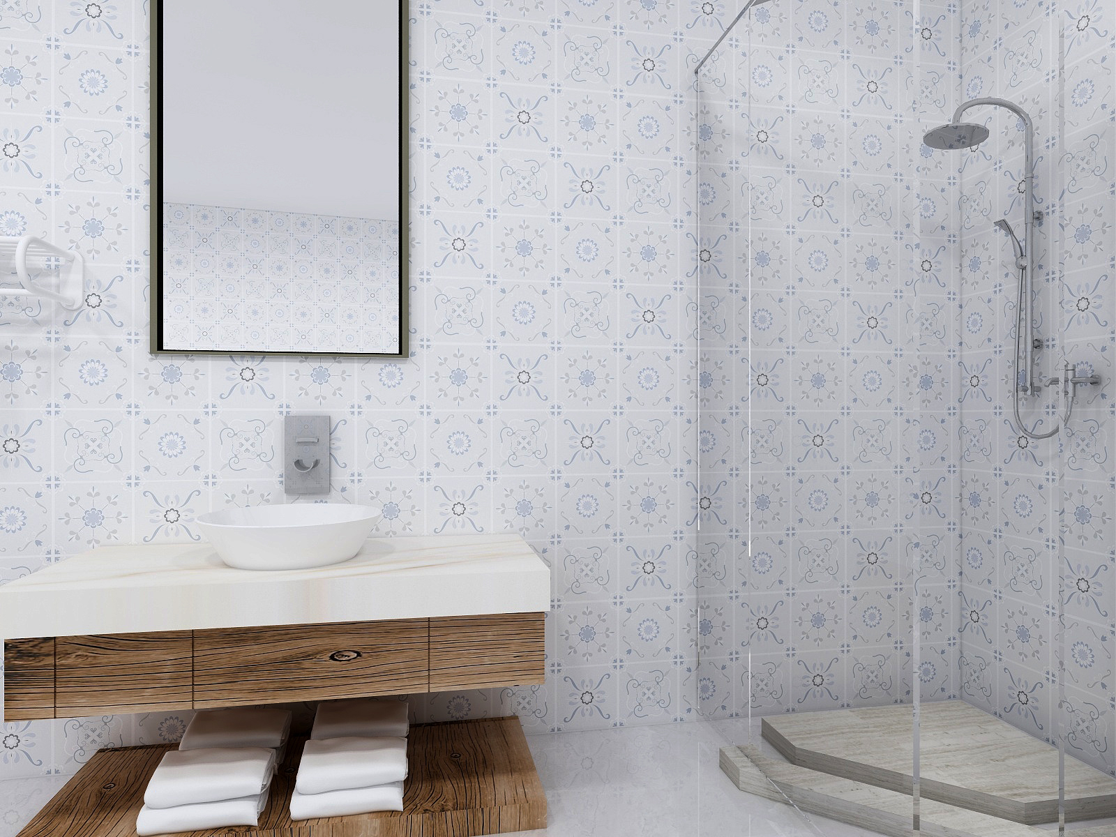 Modern Tile Mosaic Ceramic Wallpaper Roll for Kitchen Cupboard Cabinet Furniture Self Adhesive DIY Wall Stickers