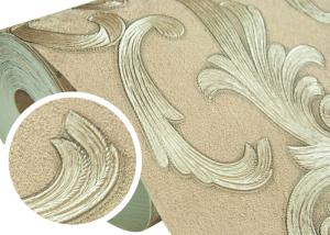 China Modern 0.53*10m Living Room Embossed Blue Non-woven Wallpaper wholesale