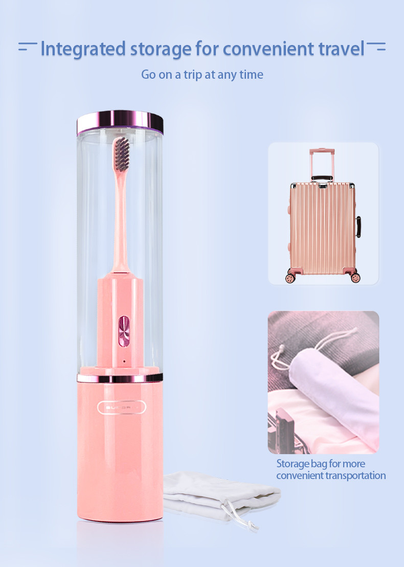 Ultraviolet Sterilization Sonic Electric Toothbrush, 41000 Vpm Soft Bristle For Adult With Uv Cleaning