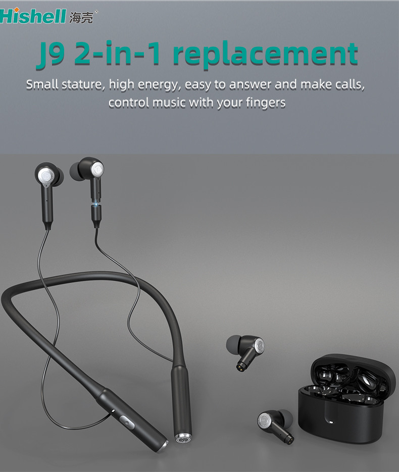 144 Language Translator Earbuds TWS Wireless Neck 2 In 1 With App J9