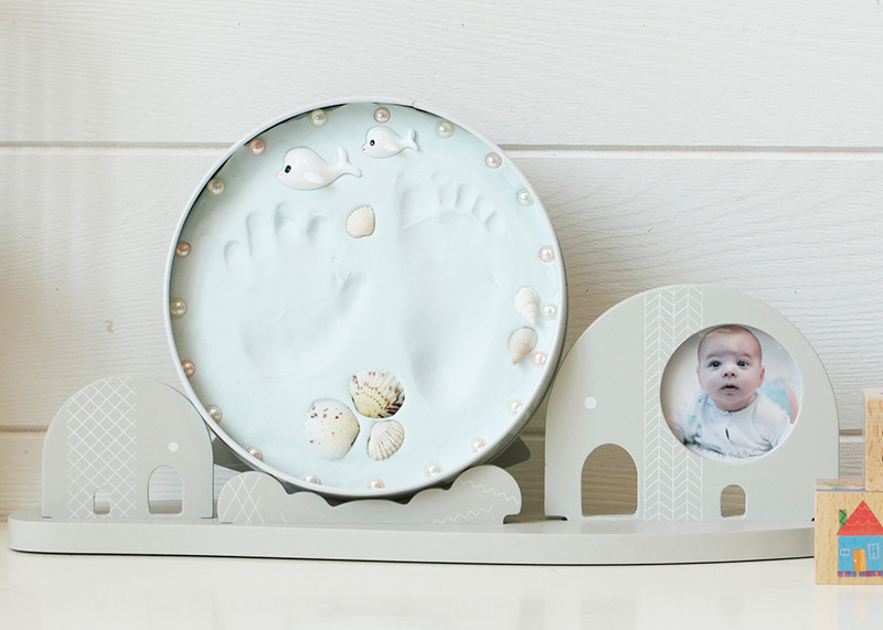 Newborn Baby Hand And Foot Print Keepsake Tin Mud For Hundred Days Gifts