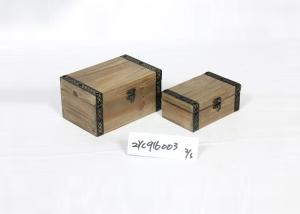 China Dark Brown Stained Wooden Box Cabinet wholesale