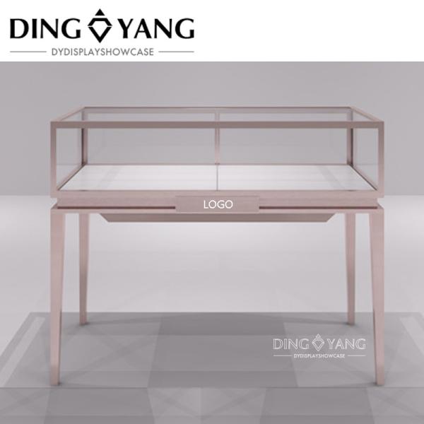 Custom Metal Glass Jewelry Showcase Counter Combination Of Practicality And