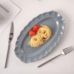 Long Plates Modern Ceramic Oval Plates For Restaurant Nordic Porcelain Tableware