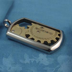 China 316L Stainless Steel Rectangle Square Shaped Necklace Pendant LPS0146-1 wholesale