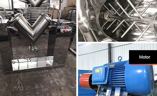 High Quality V-Type Mixer Granular Mixing Paddles For Chemical / Pharmaceutical