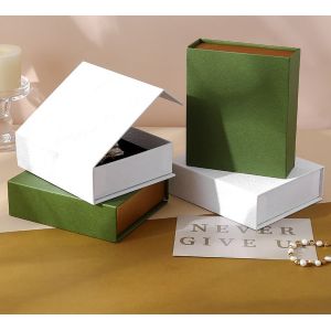 Environmentally Friendly Jewelry Flip Box Ring Necklace Bracelet Book Box