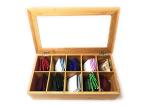 Small Bamboo Storage Organizer , Wooden Tea Box Adjustable Chest Compartments