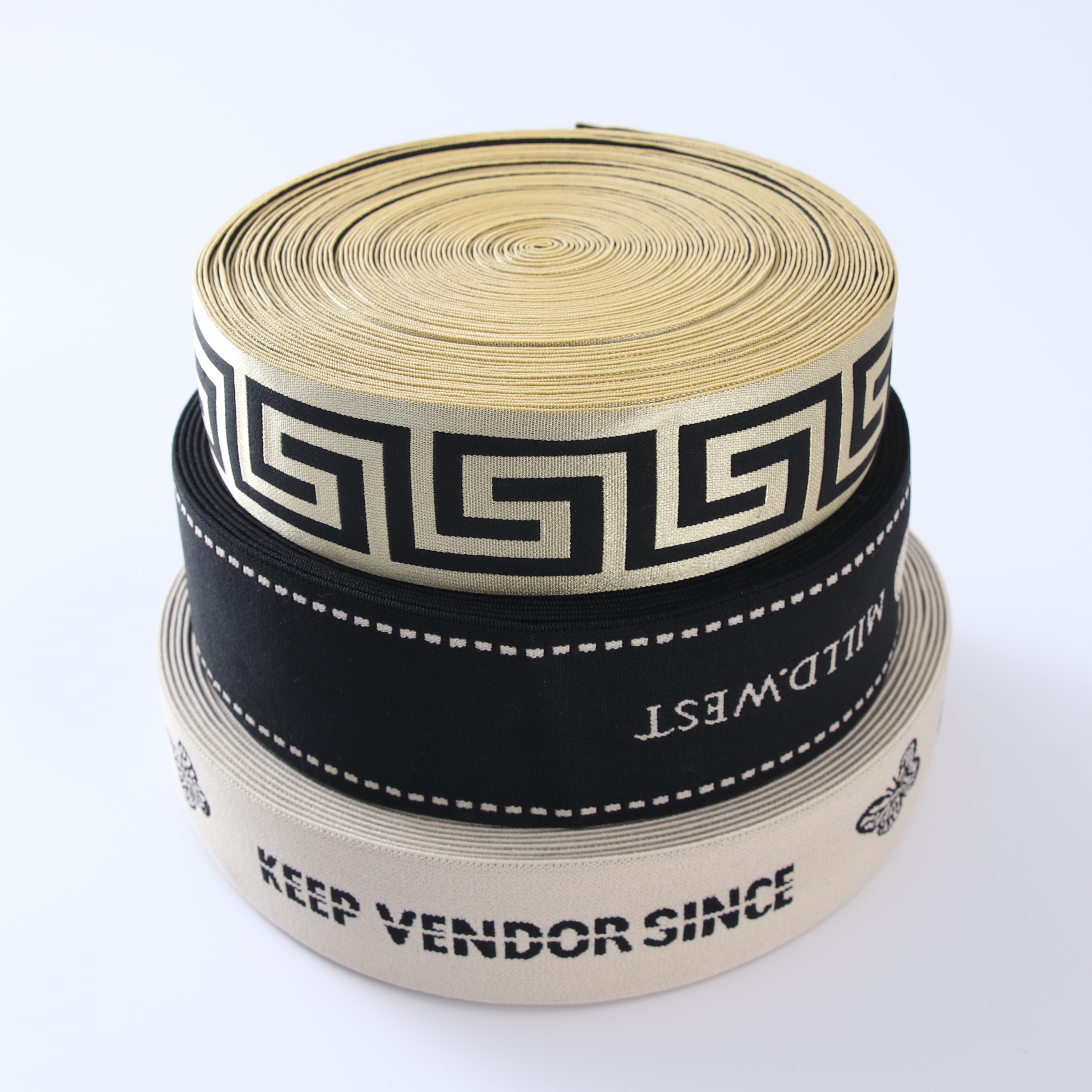 Factory Underwear Waistband Soft Durable Jacquard Ribbon Customized Pattern Color Elastic Band webbing tape