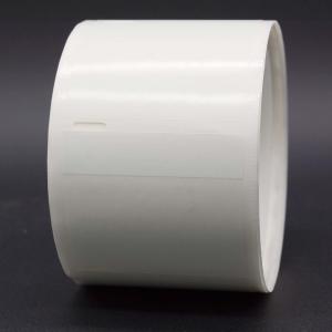 China 55mmx46-13mm Cable Adhesive Label 2mil White Matte Translucent Water Resistant Vinyl Cable Label wholesale