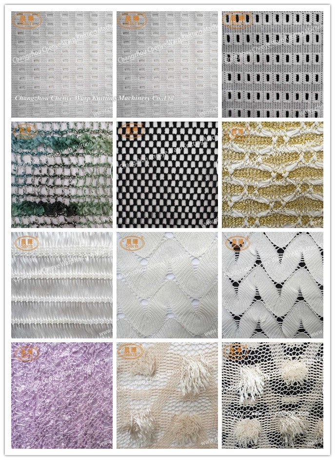 White Cotton Mesh Fabric Machine Raschel Equipment Easy Operation