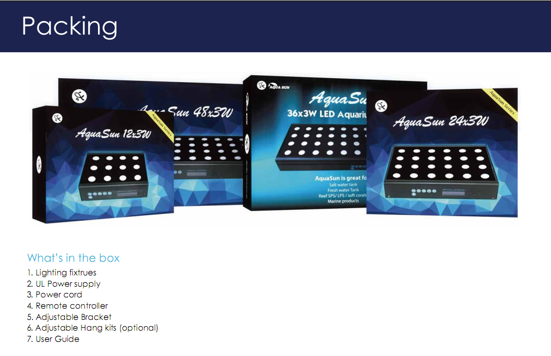 AS-24X3W Best-selling Saltwater dimmable 3 watt program remote control led dimmable aqua