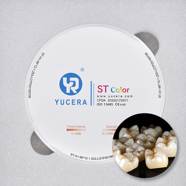 1100Mpa 1530C BL1 BL2 BL3 Dental ST Zirconia Block For CAD CAM