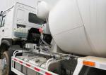 White 10CBM Concrete Mixer Truck , RHD 10 Wheels Concrete Mixer Pump Truck