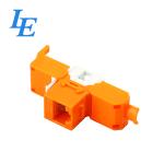 Orange Cat6a Keystone Jack , CE Approved Utp Keystone Jack Long Lifespan