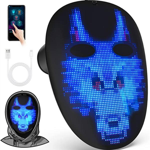 Quality Face Transforming Led Digital Mask Programmable Gif Picture Videos for sale