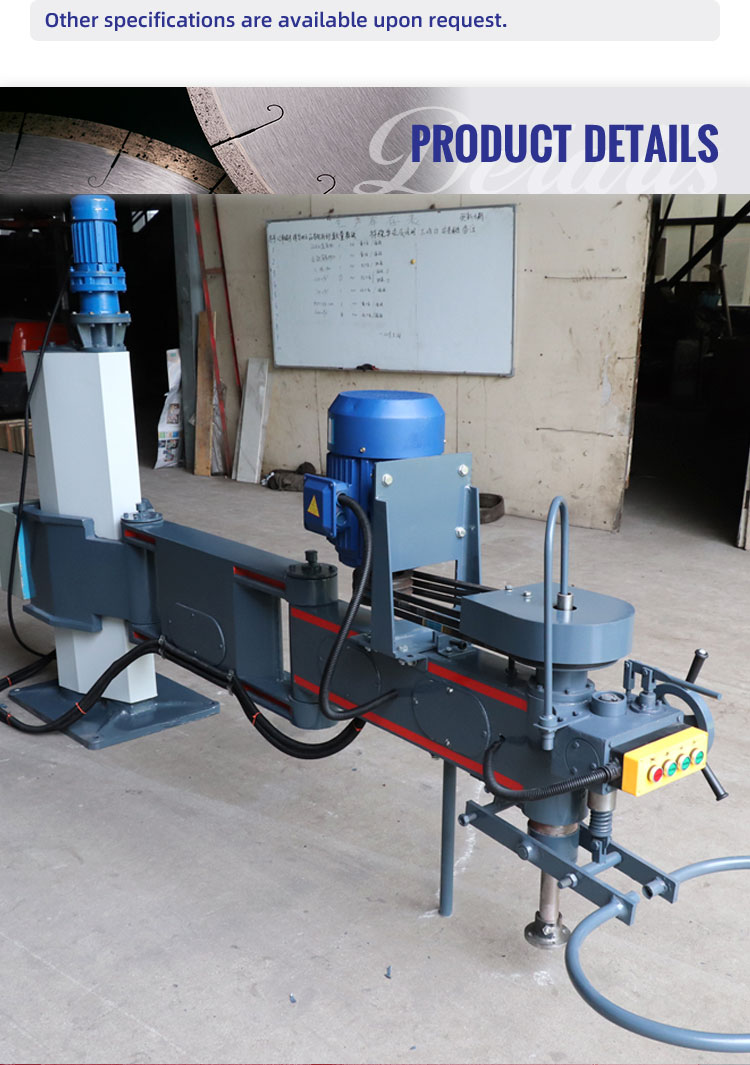 Stone Slab Polishing Machine 2600mm Radius Blue 1 Set for Voltage 380v Granite Grinding