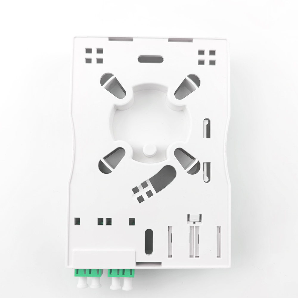 Gray LC APC Plastic Fiber Optic Faceplate Socket Panel 2 Cores for Indoor Network