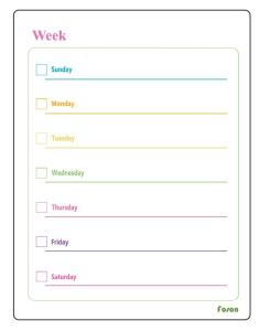 China Personalized Large Magnetic Fridge Calendar Weekly 28*21.2cm wholesale
